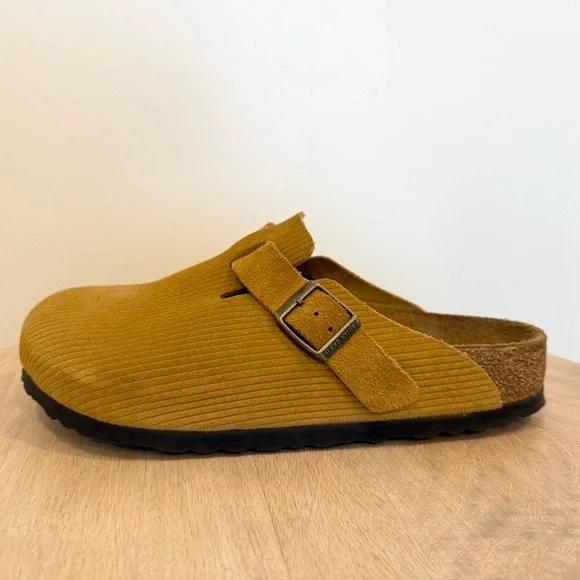 Birkenstock Boston Suede Embossed Cork Brown Women's Size 7-7.5 EU 38 - Picture 8 of 12